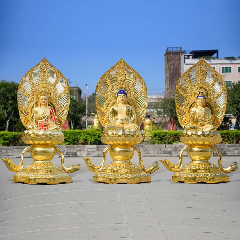 Statue de Bouddha taïwanais en cuivre pur de 175 cm