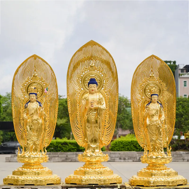 Statue de bouddha Guanyin Bodhisattva en cuivre pur de Taiwan, 180CM