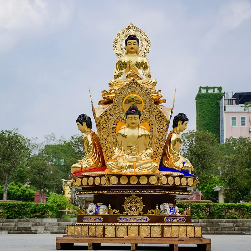 Statue de bouddha Avalokitesvara Prajnaparamita en cuivre pur de 360CM