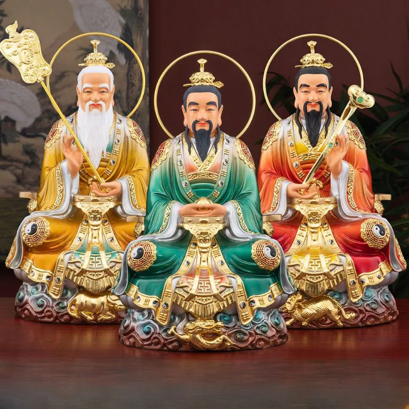 Ensemble de statues en bronze San Qing Dao Zu