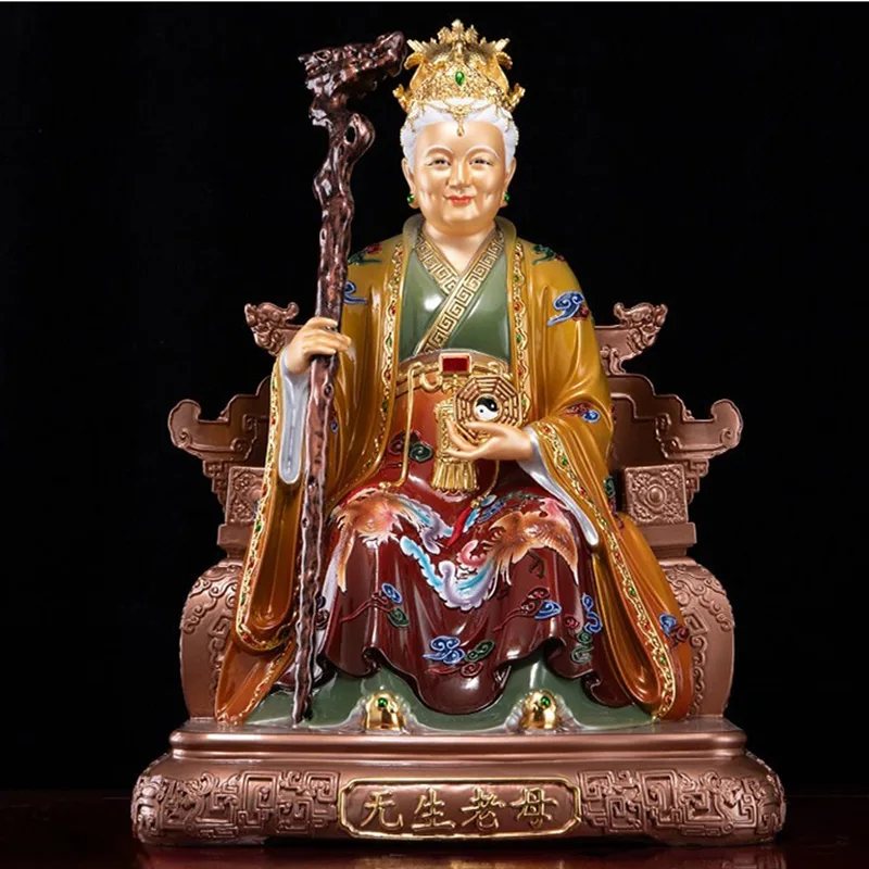 Statue de la déesse taoïste en laiton Li Shan Laomu