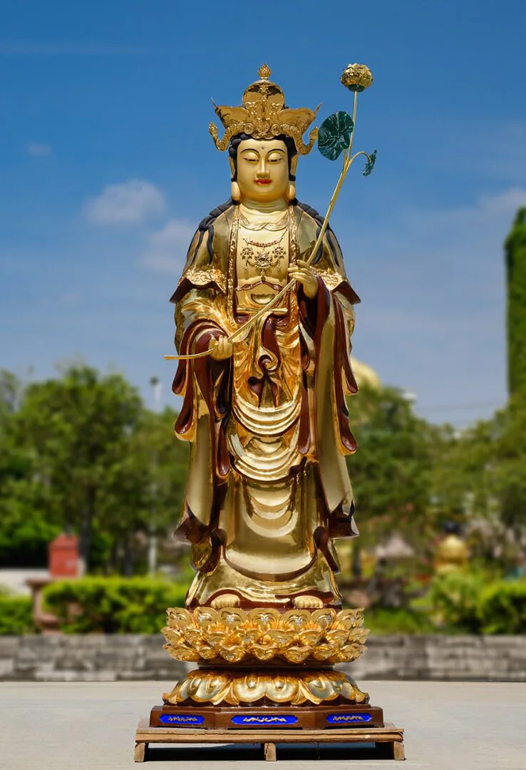 180CM Pure Copper Gilded Western Three Saints Standing Statue