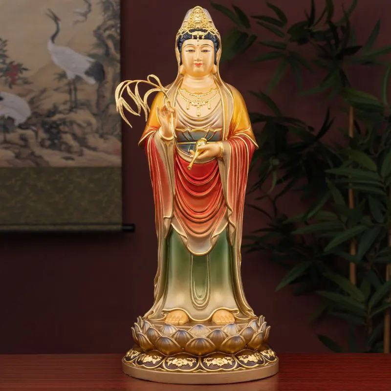 Statue de Bouddha Lotus debout Guanyin Bodhisattva